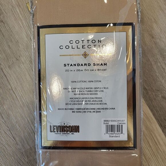 Cotton Tailored Tan 100%Cotton Shams - Picture 2 of 2